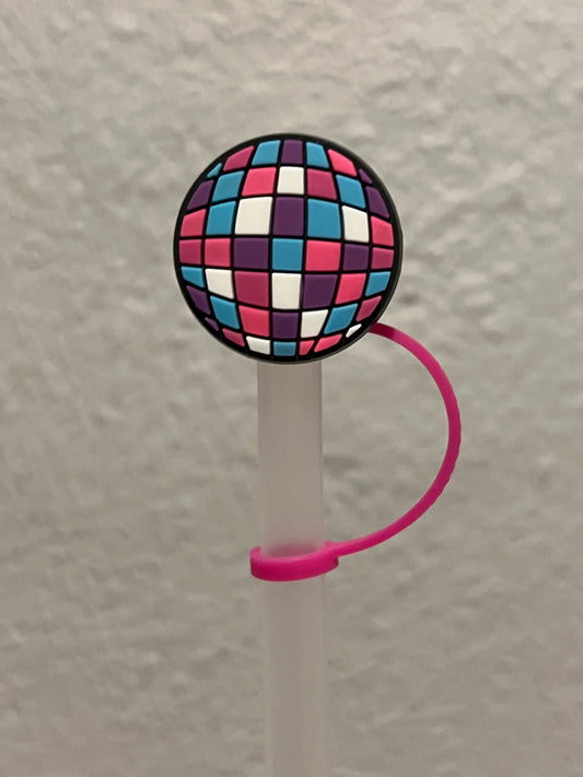 10mm Straw Topper- Colorful Disco