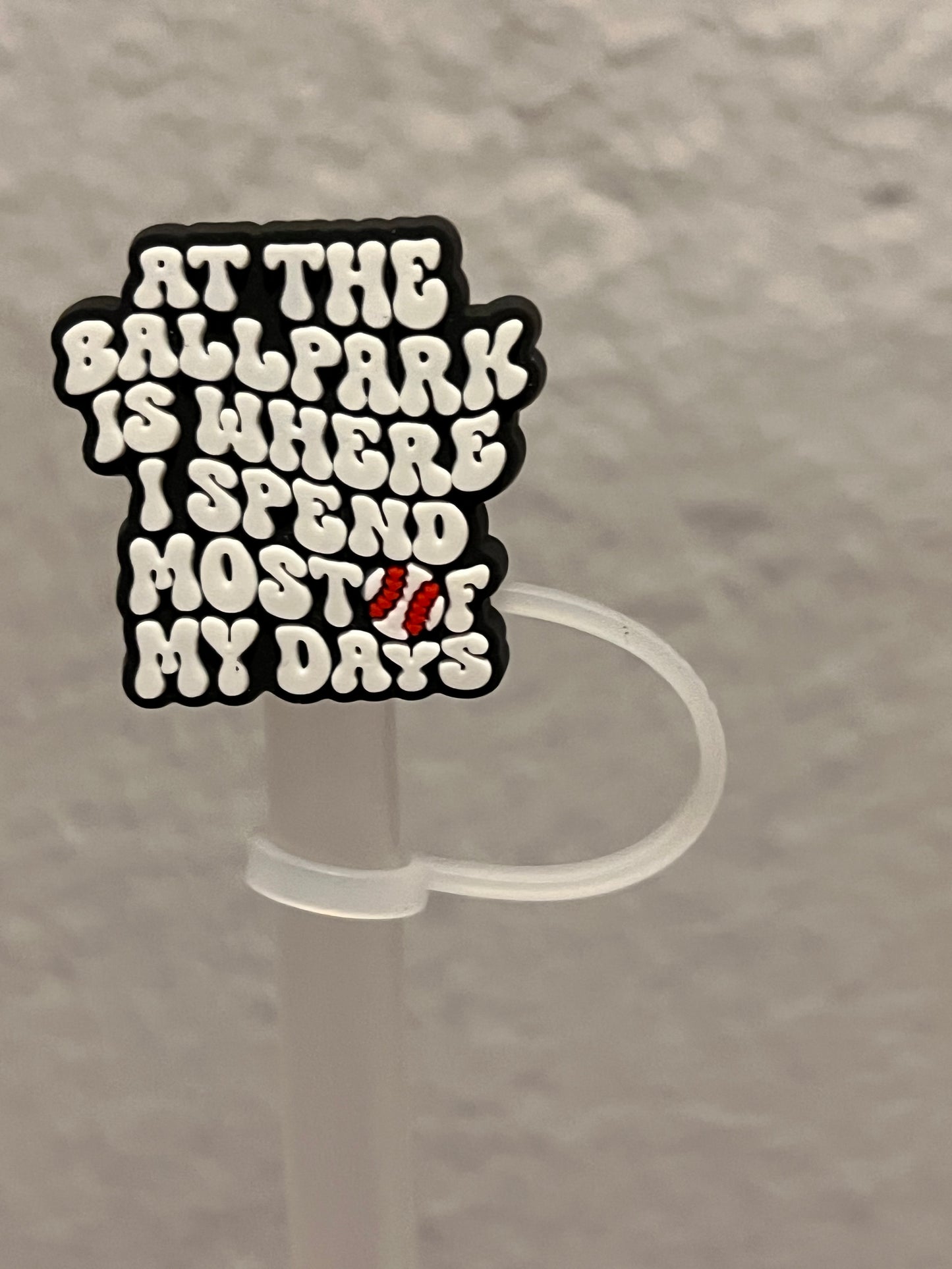 10mm Straw Topper- At the Ballpark: Baseball