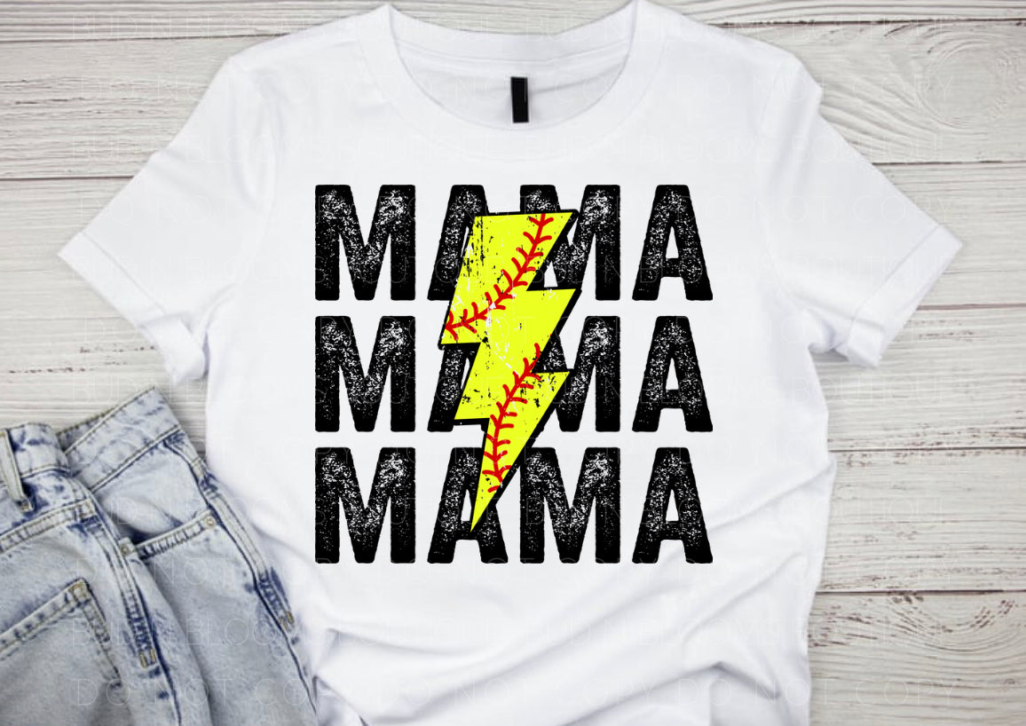 Softball Bolt Mama